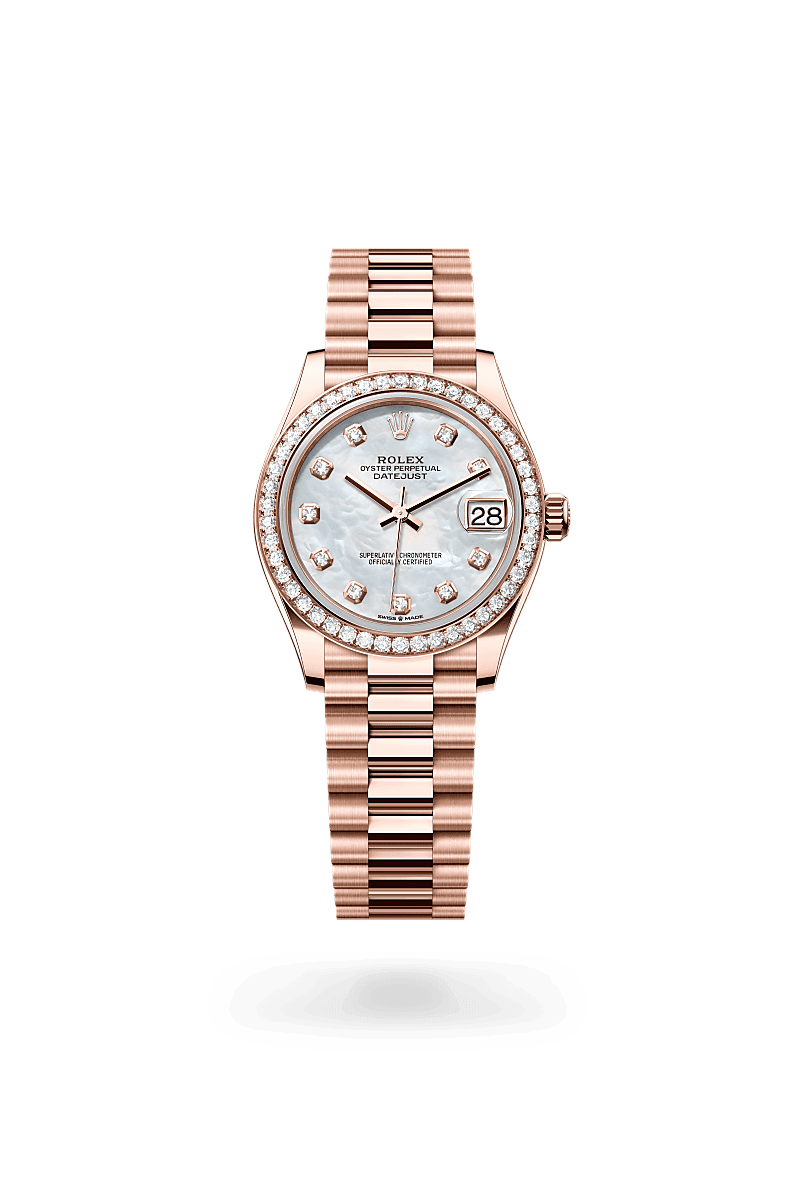 Rolex Datejust 31, M278285RBR-0005, 31mm, 18 kt Everose-goud
