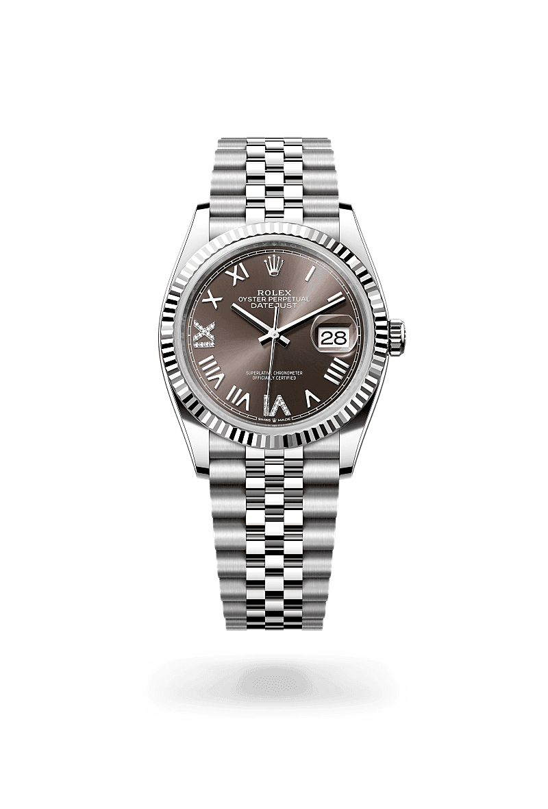 Rolex Datejust 36, M126234-0071, 36mm, Wit Rolesor - een combinatie van Oystersteel en witgoud