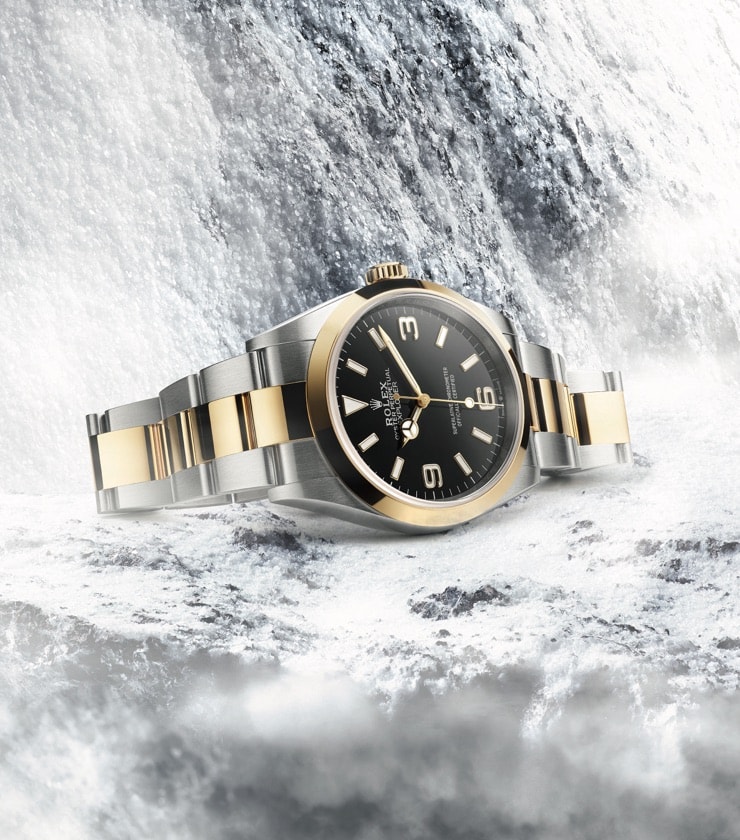 Rolex Explorer oyster 36m oystersteel en geelgoud m124273-0001