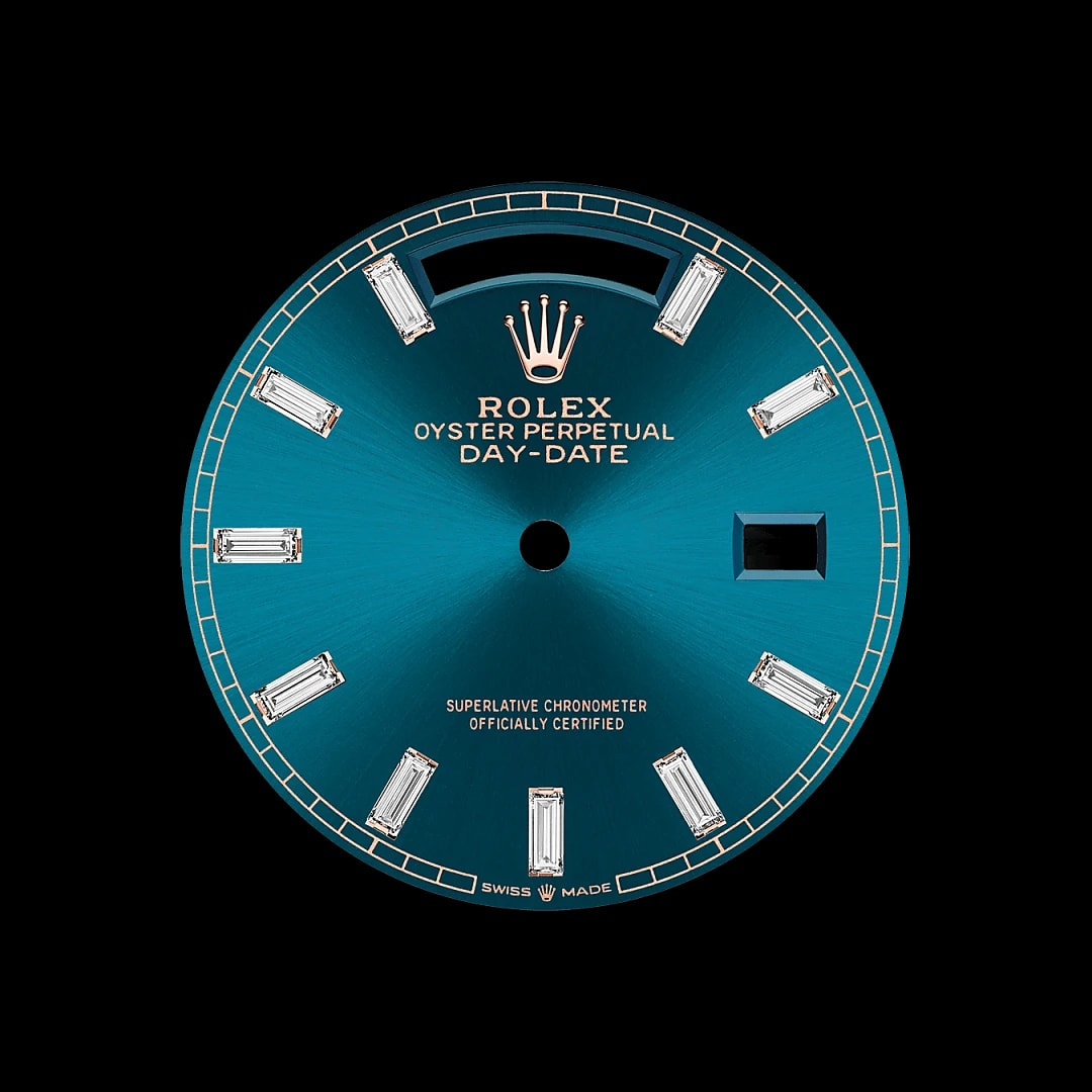 Blauwgroene wijzerplaat