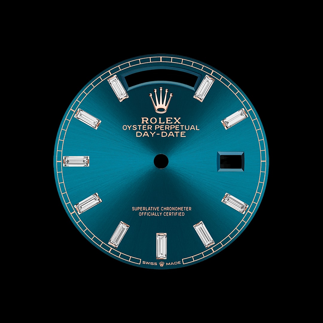Blauwgroene wijzerplaat