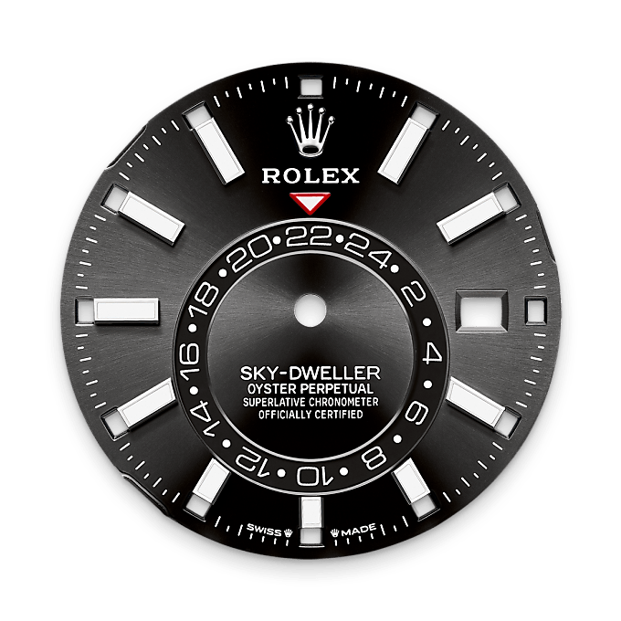 Helderzwarte wijzerplaat