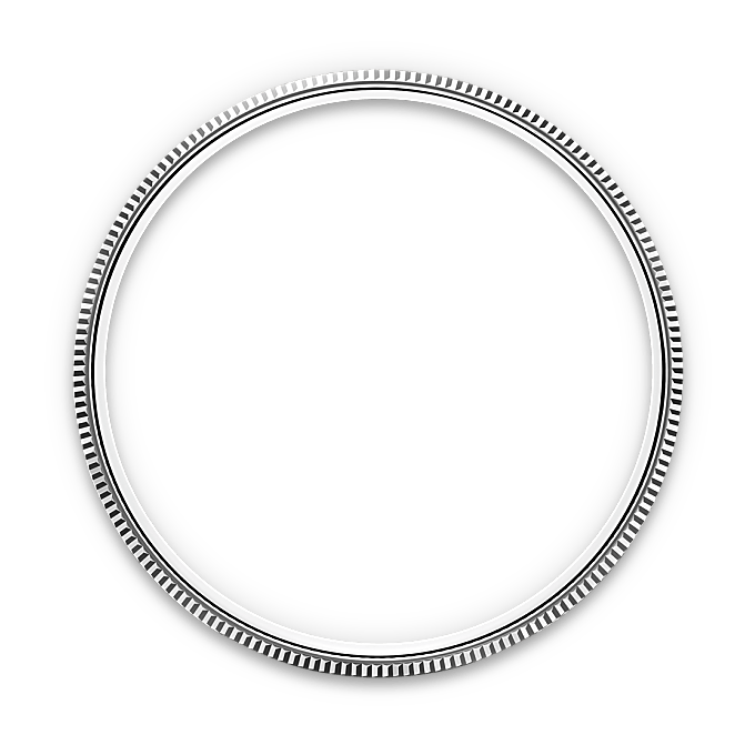 Gewelfde en gekartelde bezel